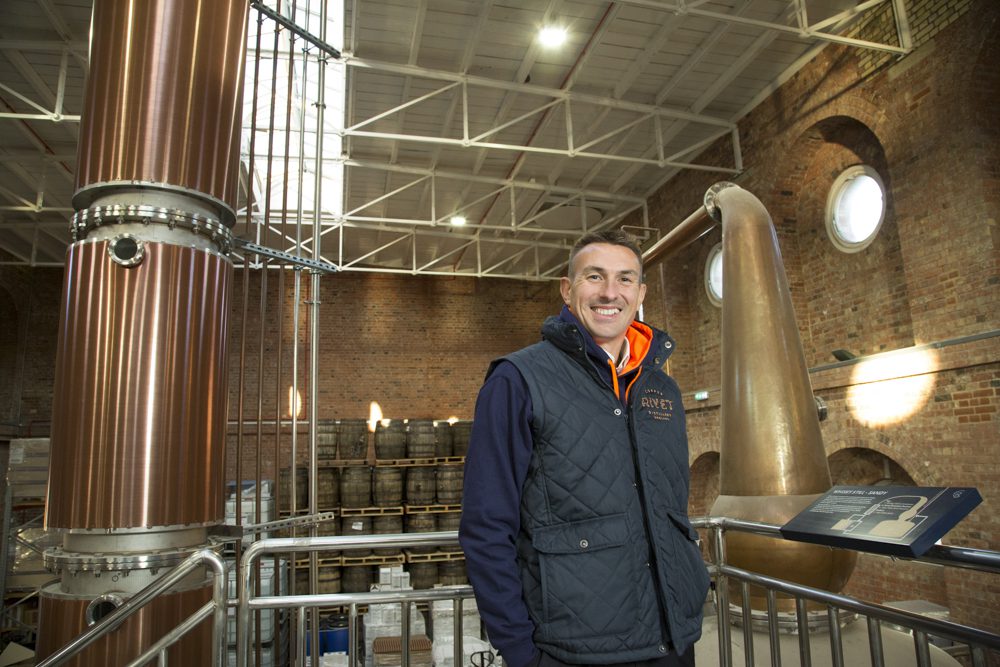 Chatham Maritime inside the home of the Copper Rivet Distillery