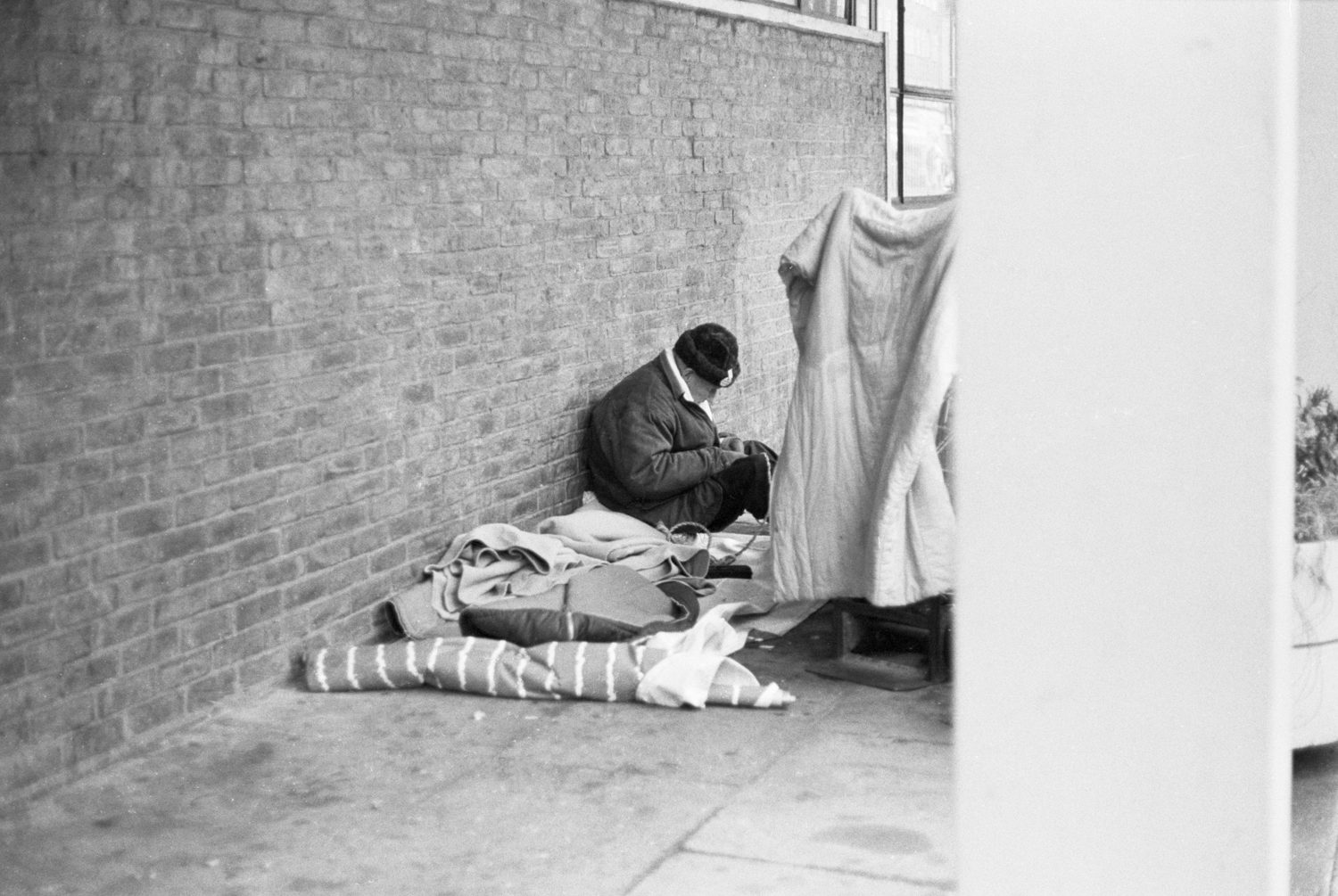 Homeless men Victoria London 1989