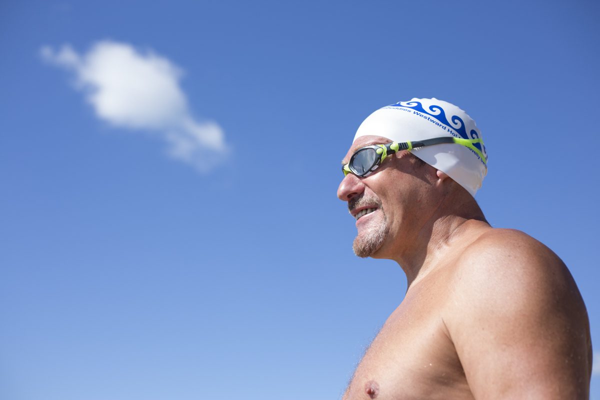 English Channel swimmer annual report photography for Kidney Research UK